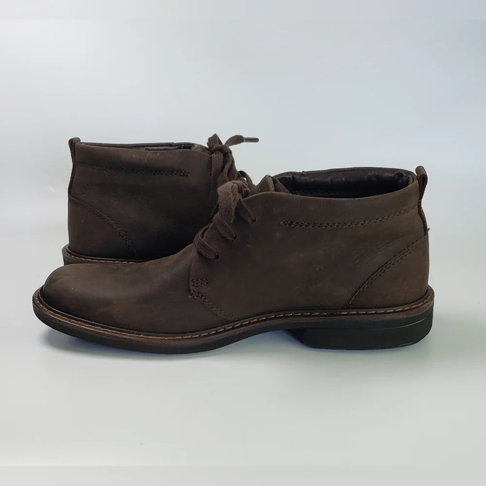 Ecco Chukka Brown Leather Hydro Max Lace Up Boot Size 39